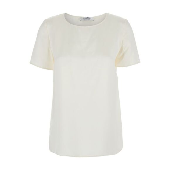 Max Mara Women 'Dida' White Top In Silk Woman